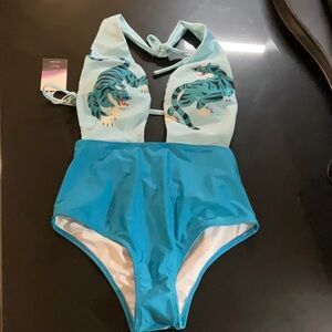 Women’s S Averie Swimsuit Ultra Plunge Darien One Piece NWT